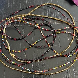 Handcrafted Multicolor Seed Bead Layered waist beads